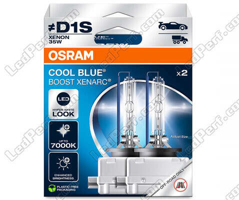 Lampadine Xenon D1S Osram Xenarc Blue Cool Boost 7000K ref: 66140CBB-H2B in confezione da 2 lampadine