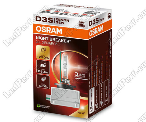 Lampadina Osram D3S Night Breaker Xenarc 220 Osram Xenon + 220% - 66340XN2 nella confezione