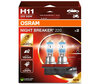 Lampadine H11 OSRAM Night Breaker® 220 - 64211NB220-2HB -Duo Box