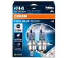 Lampadine H4 Osram Cool Blue Boost 5500K effetto xenon ref: 62193CBB-2HB in confezione da 2 lampadine