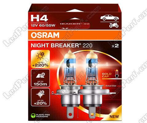 Lampadine H4 OSRAM Night Breaker® 220 - 64193NB220-2HB -Duo Box