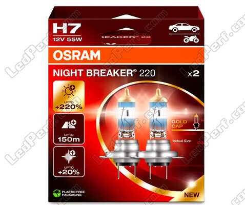 Lampadine H7 OSRAM Night Breaker® 220 - 64210NB220-2HB -Duo Box