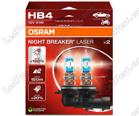 Confezione da 2 lampadine HB4 Osram Night Breaker Laser + 150% - 9006NL-2HB