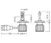 Dimensioni delle lampadine a LED H19 Osram LEDriving Bright - 64193DWBRT-2HFB