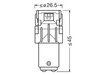 Lampadine a LED arancioni P21/5W Osram LEDriving® SL - BAY15d