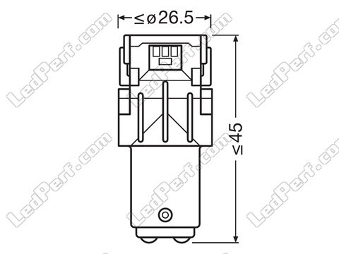 Lampadine a LED arancioni P21/5W Osram LEDriving® SL - BAY15d