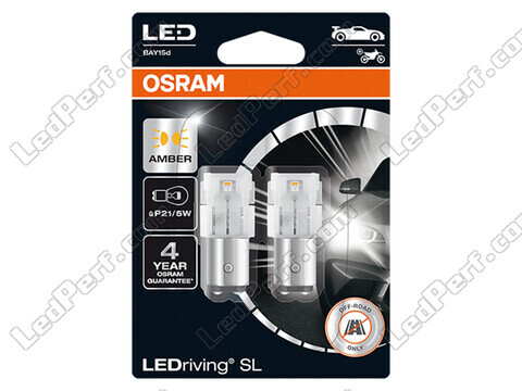 Lampadine a LED arancioni P21/5W Osram LEDriving® SL - BAY15d