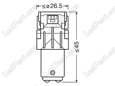 Lampadine a LED P21/5W Osram LEDriving® SL Rosse - BAY15d