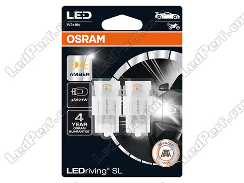 Lampadine a LED arancioni W21W / WY21W Osram LEDriving® SL - W3x16d