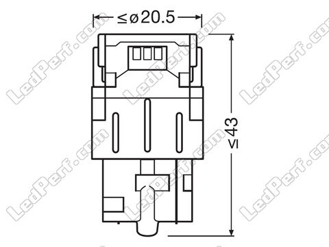 Lampadine a LED W21W Osram LEDriving® SL White 6000K - W3x16d