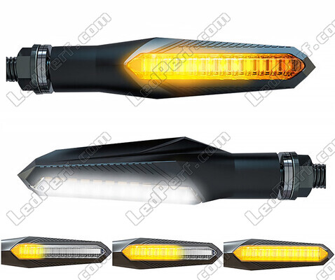 Indicatori LED dinamici 2 in 1 con luci diurne integrate per Kawasaki GPZ 500 S