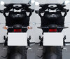 Confronto prima e dopo l'installazione Indicatori LED dinamici + luci stop per Kawasaki VN 900 Custom