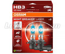 Kit di 2 lampadine HB3 Osram Night Breaker Laser +150% - 9005NL-2HB